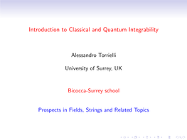 Introduction to Classical and Quantum Integrability