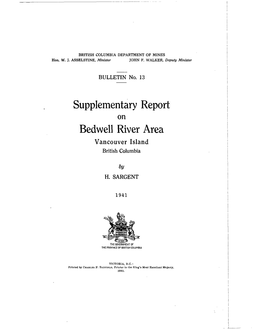 Supplementary Report Bedwell River Area