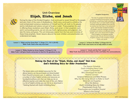 Elijah, Elisha, and Jonah