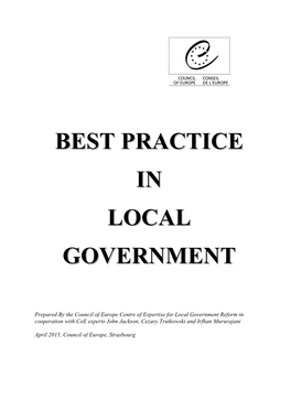 Best Practice in Local Government