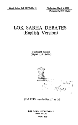 LOK SABRA DEBATES (English Version)