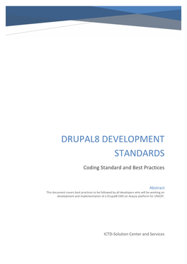 Drupal8 Development Standards