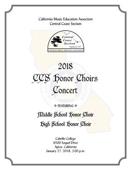 2018 CCS Honor Choirs Concert