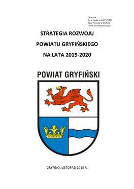 Strategia Rozwoju Powiatu Gryfińskiego Na Lata 2015-2020