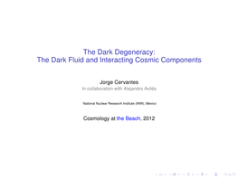 The Dark Degeneracy: the Dark Fluid and Interacting Cosmic Components