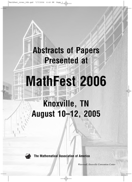 Mathfest 2006