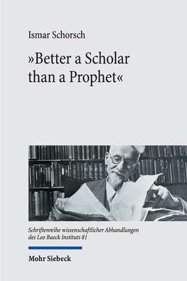 “Better a Scholar Than a Prophet"