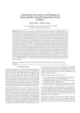 Automated Assessment and Mapping of Grape Quality Through Image-Based Color Analysis