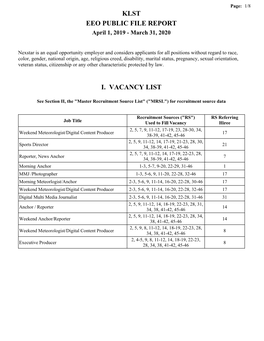 KLST EEO Report