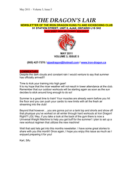 May 2011 Newsletter