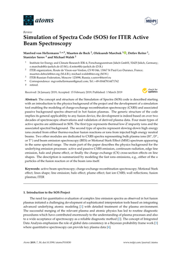 For ITER Active Beam Spectroscopy