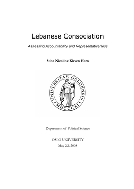 Lebanese Consociation