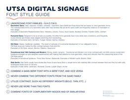 Utsa Digital Signage Font Style Guide