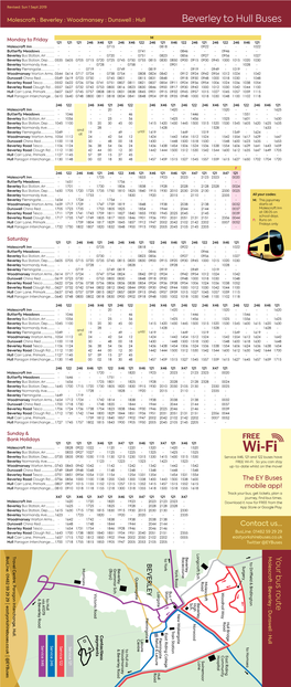 Beverley to Hull Buses