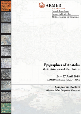 Epigraphies of Anatolia Their Histories and Their Future