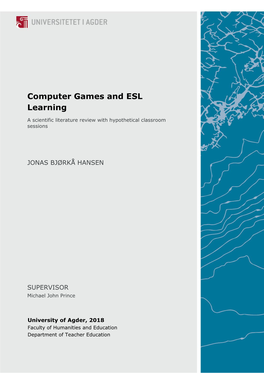 Computer Games and ESL Learning