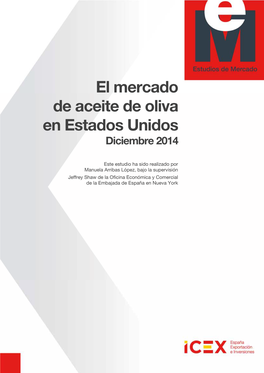 El Mercado De Aceite De Oliva En Estados Unidos Diciembre 2014