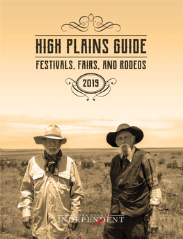 High Plains Guide Festivals, Fairs, and Rodeos 2019