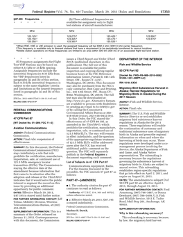 Federal Register/Vol. 76, No. 60/Tuesday, March 29, 2011/Rules