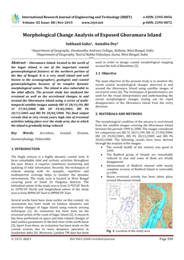 Morphological Change Analysis of Exposed Ghoramara Island