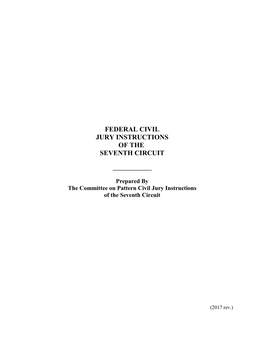 Pattern Civil Jury Instructions of the Seventh Circuit