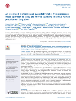 Based Approach to Study Pro-Fibrotic Signalling in Ex Vivo Human Precision-Cut Lung Slices