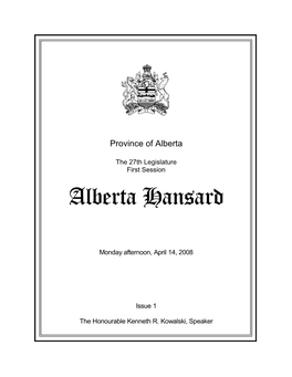 Alberta Hansard