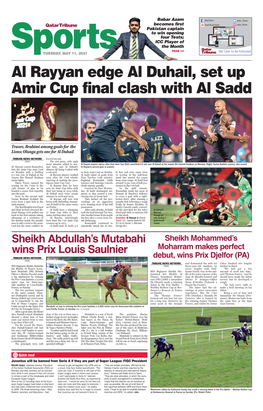 Al Rayyan Edge Al Duhail, Set up Amir Cup Final Clash with Al Sadd