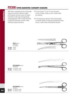 B a R Ia Tr Ics Open Bariatric Surgery Scissors