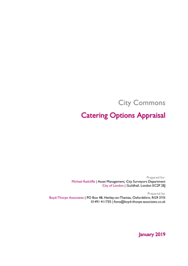 City Commons Catering Options Appraisal