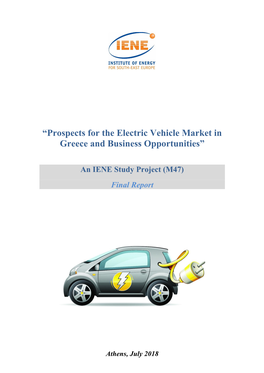 “Prospects for the Electric Vehicle Market in Greece and Business Opportunities”