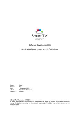 Smart TV Alliance SDK Development Guidelines