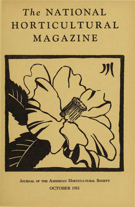 The NATIONAL HORTICULTURAL MAGAZINE