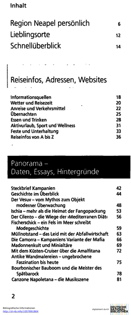 Region Neapel Persönlich 6 Lieblingsorte 12 Schnellüberblick 14