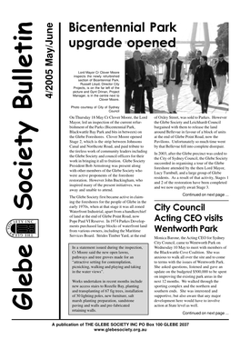Glebe Society Bulletin 2006 Issue 04