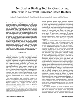 Netbind: a Binding Tool for Constructing Data Paths in Network Processor-Based Routers