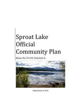 Sproat Lake Official Community Plan