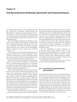 Tick-Borne Bacterial, Rickettsial, Spirochetal, and Protozoal Diseases