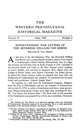 Western Pennsylvania Historical Magazine —