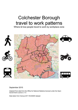 Colchester Borough Travel to Work Patterns Where & How People Travel to Work by Workplace Zone