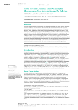 Acute Myeloid Leukemia with Philadelphia Chromosome, Near-Tetraploidy, and 5Q Deletion