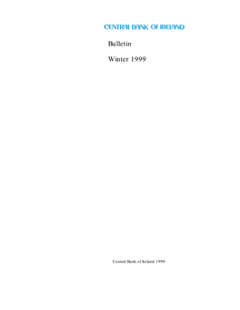 Quarterly Bulletin Will Examine More Comprehensively Both Cyclically-Adjusted Budget Balances and Longer-Term Issues for the Irish Public Finances