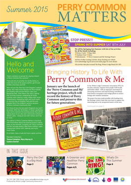 PERRY COMMON Summer 2015 MATTERS