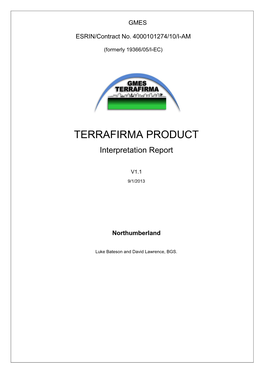 TERRAFIRMA PRODUCT Interpretation Report