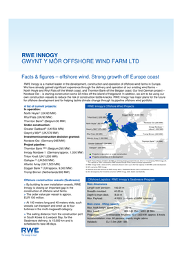 Rwe Innogy Gwynt Y Môr Offshore Wind Farm Ltd