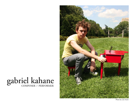 Gabriel Kahane COMPOSER / PERFORMER