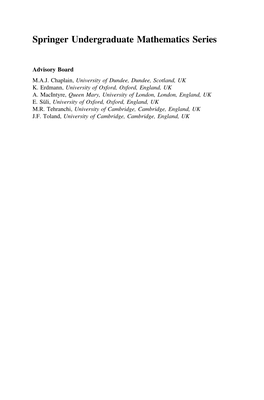 Springer Undergraduate Mathematics Series