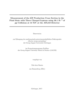 Measurement of the T¯Tz Production Cross Section in the Final State With