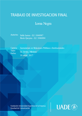 Fundación Loma Negra…………………………………………..…………….……