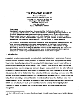 The Plutonium Breeder Thomas B